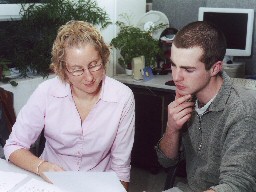 Young couple with form